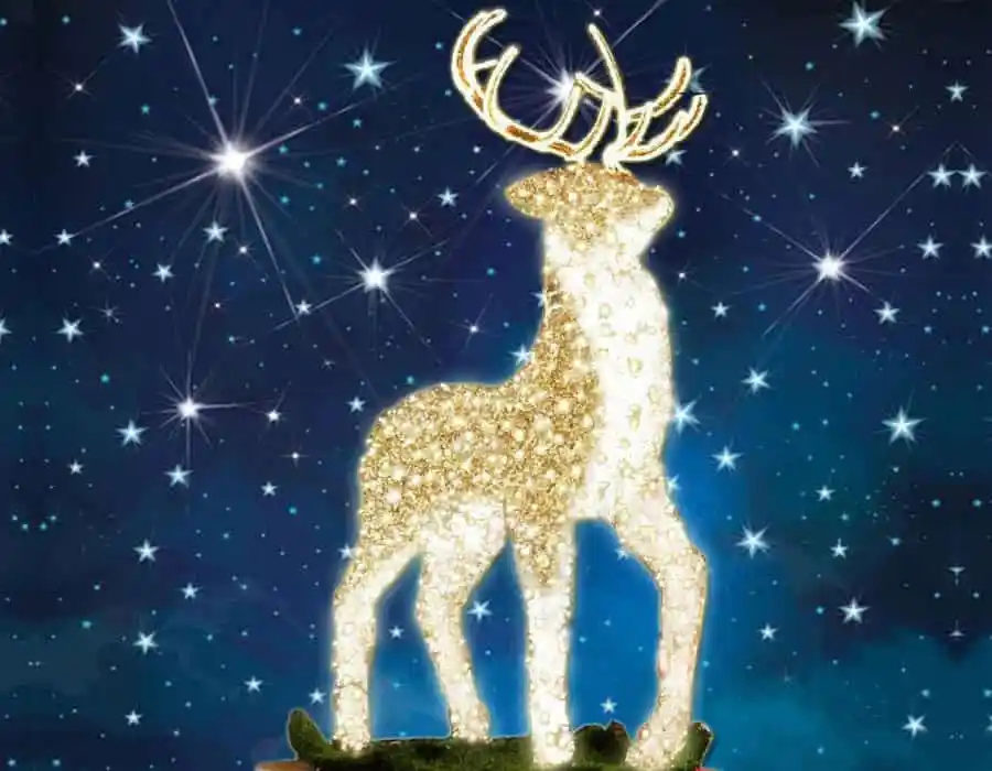 Simli LED Işıklı Geyik