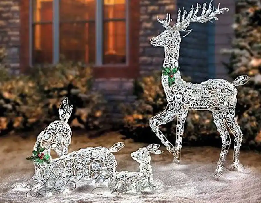 LED Işıklı Tel Geyikler