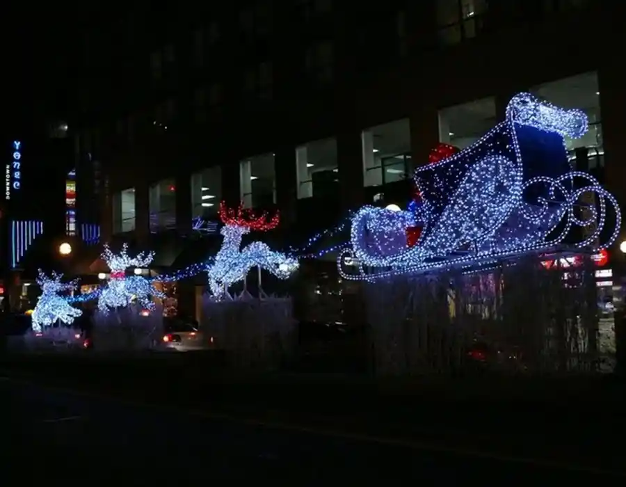 LED Işıklı Kızaklı Geyikleri