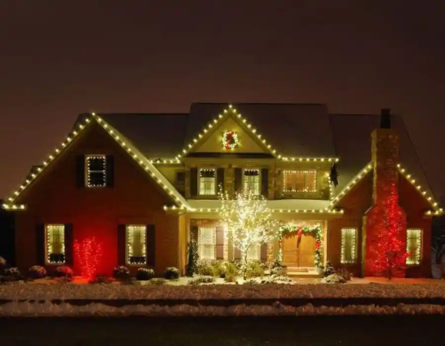 Yılbaşı Yalı Işık Süsleme