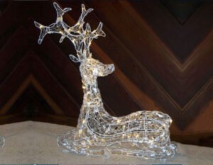 LED Işıklı Şefaf Geyik