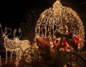 LED Işıklı Araba ve Geyikler