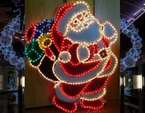 ÜÇ BOYUT IŞIKLI NOEL BABA IŞIK TASARIM SÜSLEME