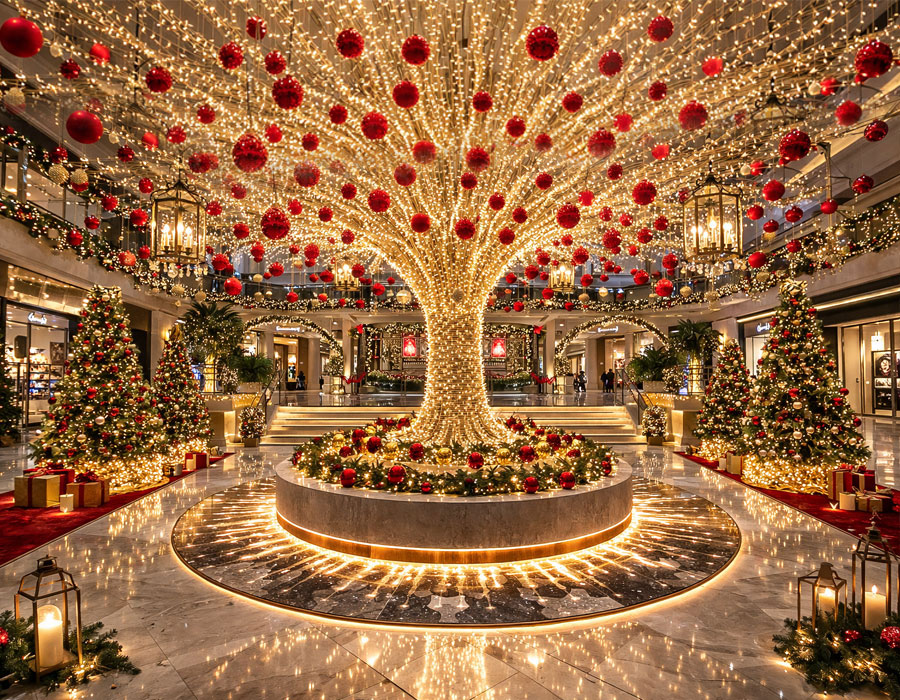 Profesyonel Otel Yılbaşı Işık Süsleme Uygulaması