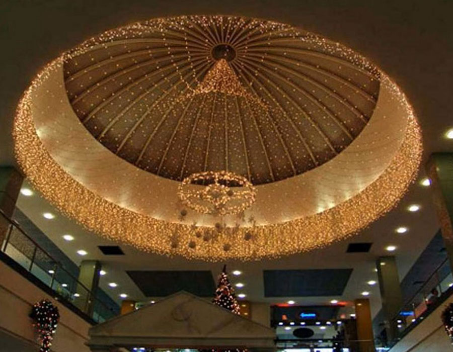 İstanbul Yılbaşı Otel İç Mekan Tavan LED Süslemesi
