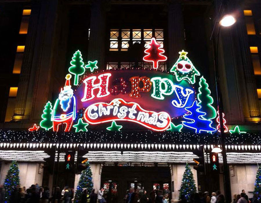İstanbul Dekoratif Yılbaşı Otel LED Işık Süslemesi