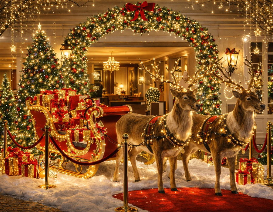 Otel Lobi LED Yılbaşı Dekorasyonları